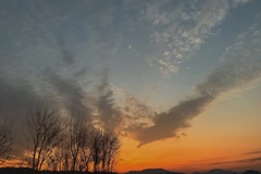 冬日晚霞