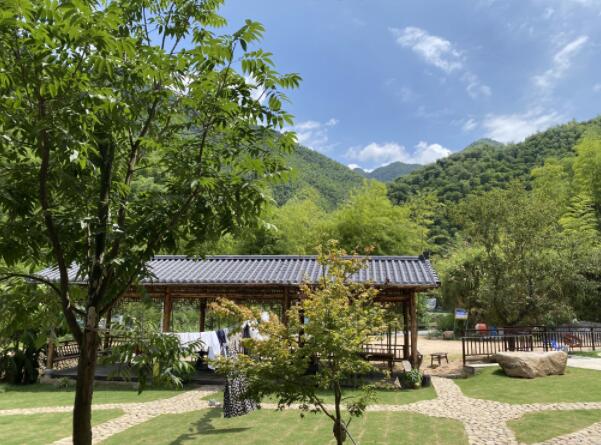 三天两晚安吉暑期漂流攻略(下) 以琳山庄院子