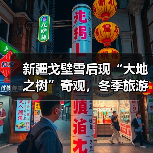 新疆戈壁雪后现“大地之树”奇观,冬季旅游新热点竟藏在这?(图3) 新疆戈壁雪后现“大地之树”奇观,冬季旅游新热点竟藏在这?(图3)