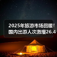 2025年旅游市场回暖！国内出游人次激增26.4%（图1）